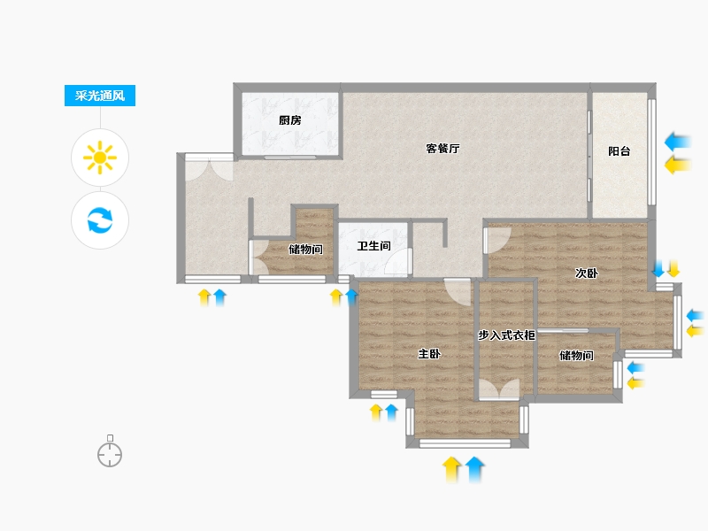 四川省-成都市-城市春天-100.00-户型库-采光通风