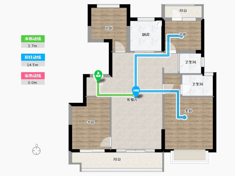 浙江省-宁波市-碧桂园御江东郡-100.00-户型库-动静线