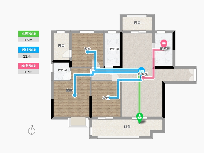 湖南省-怀化市-亿都君悦府-100.00-户型库-动静线