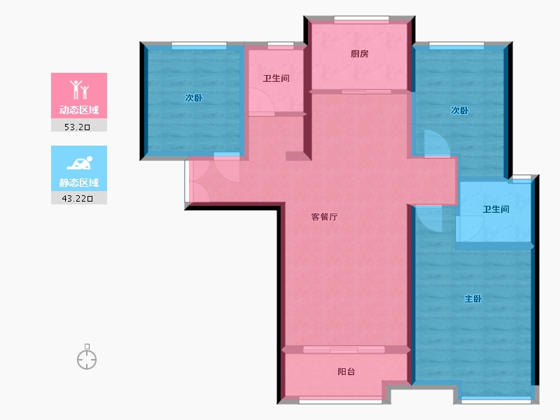 河南省-郑州市-盛润运河城-110.00-户型库-动静分区