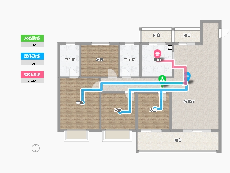 河南省-漯河市-五悦里观璟-120.00-户型库-动静线