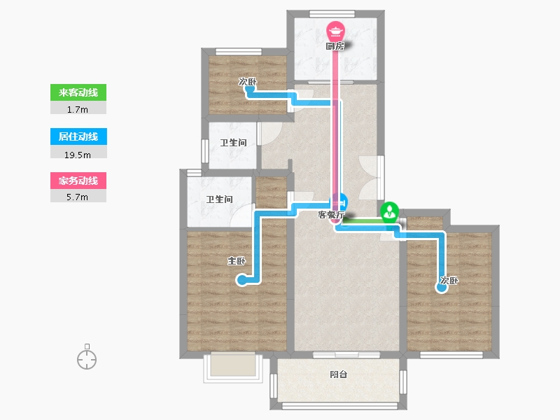 安徽省-宿州市-金桂苑-85.00-户型库-动静线