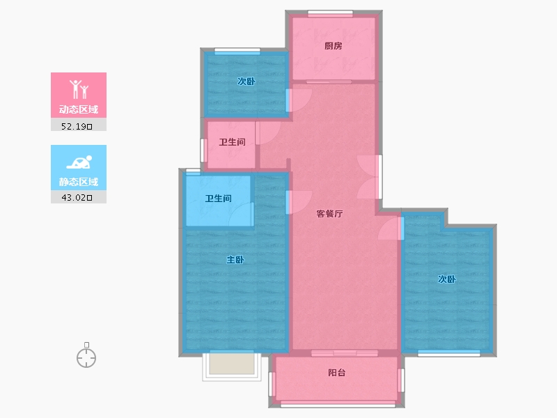 安徽省-宿州市-金桂苑-85.00-户型库-动静分区