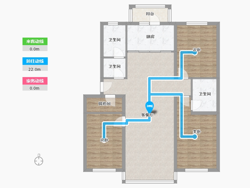 内蒙古自治区-呼伦贝尔市-天一城小区-120.00-户型库-动静线