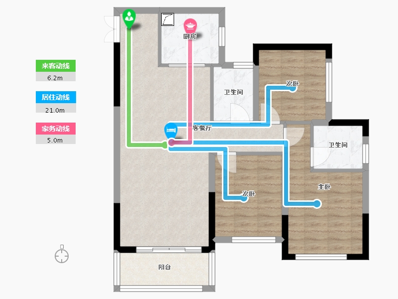 四川省-绵阳市-金域府公园里-90.00-户型库-动静线