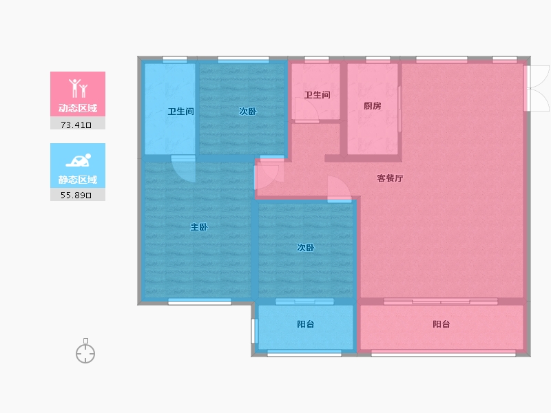 陕西省-榆林市-顺垣小区-117.00-户型库-动静分区