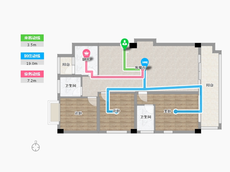 云南省-思茅市-盛景湾-109.00-户型库-动静线