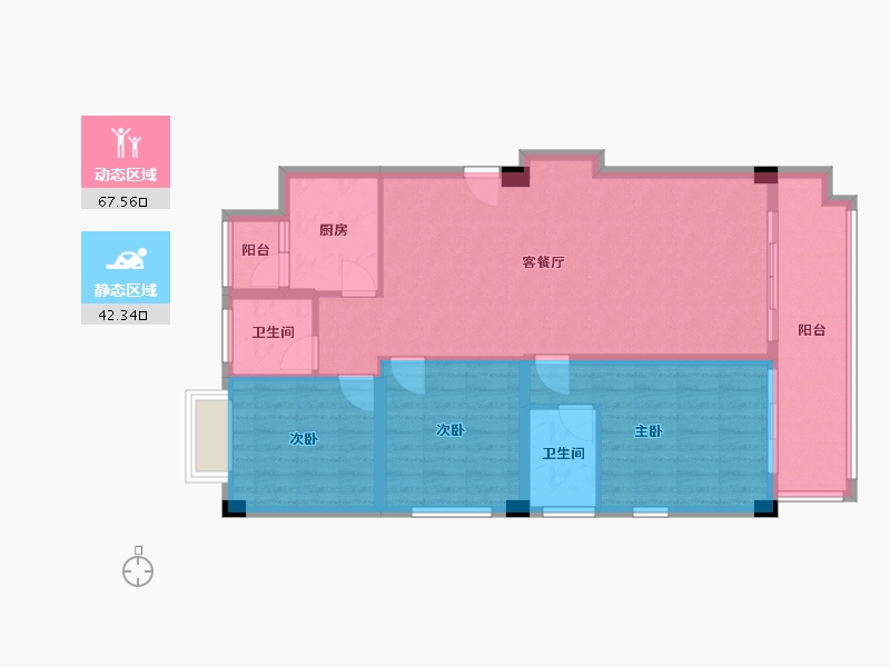 云南省-思茅市-盛景湾-109.00-户型库-动静分区