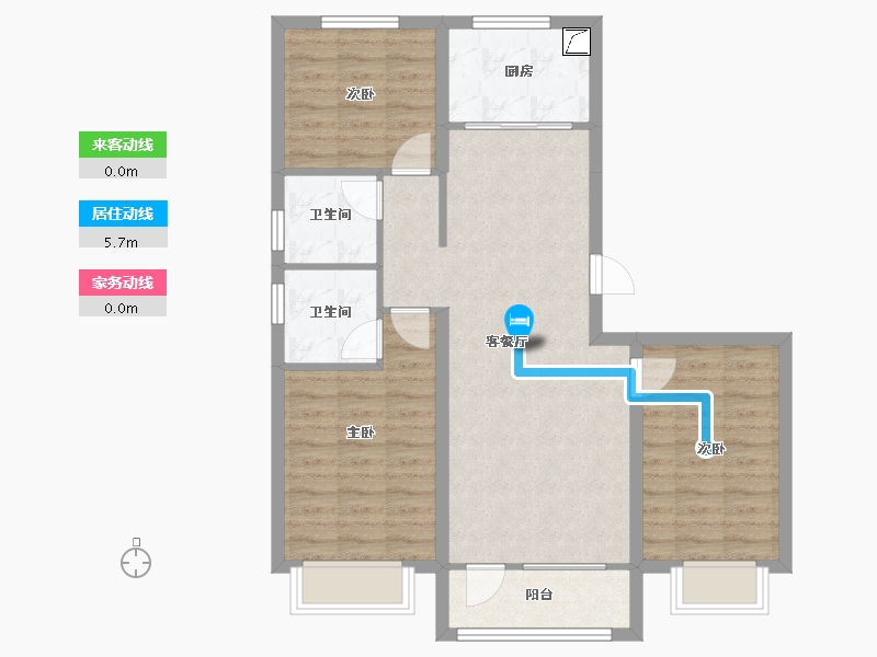 河北省-唐山市-万润壹号-92.00-户型库-动静线