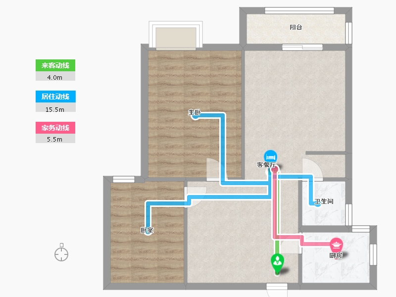 福建省-泉州市-紫湖山庄-76.75-户型库-动静线