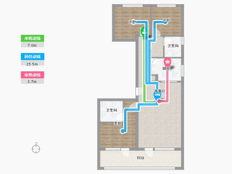 山东省-青岛市-逸山-92.00-户型库-动静线