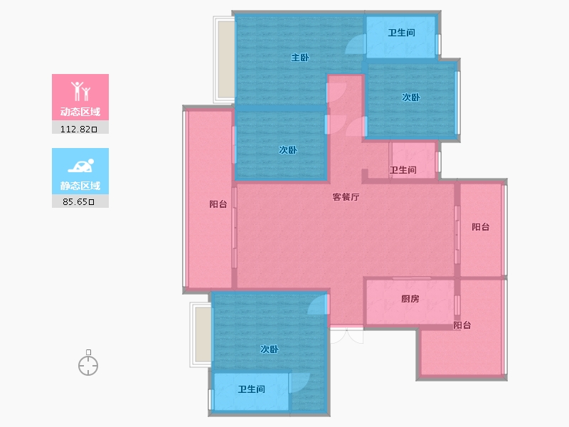 河南省-南阳市-正和府-180.00-户型库-动静分区