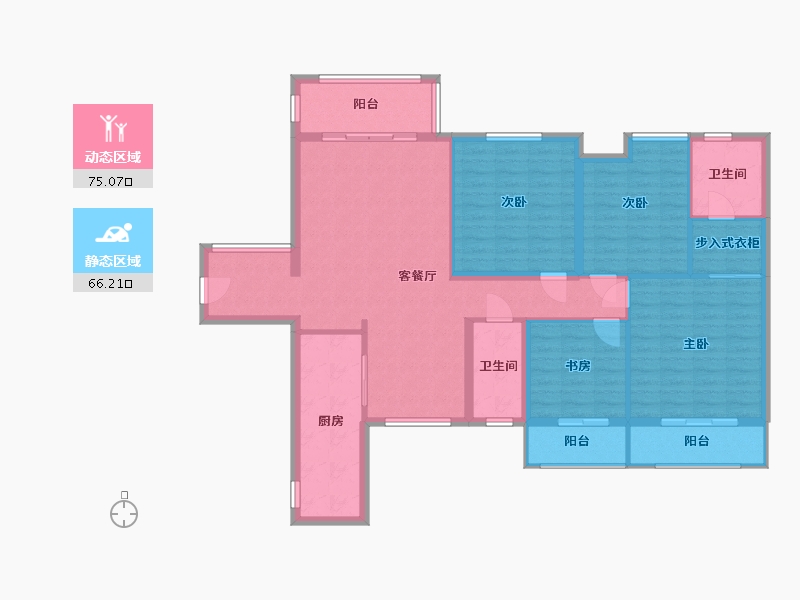 湖南省-长沙市-中建芙蓉嘉苑-120.00-户型库-动静分区