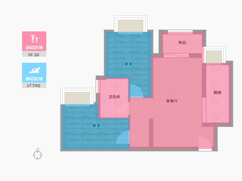 广东省-东莞市-新鸿基珑汇-55.00-户型库-动静分区