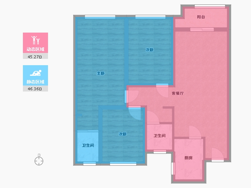 河南省-安阳市-水木清华-85.00-户型库-动静分区