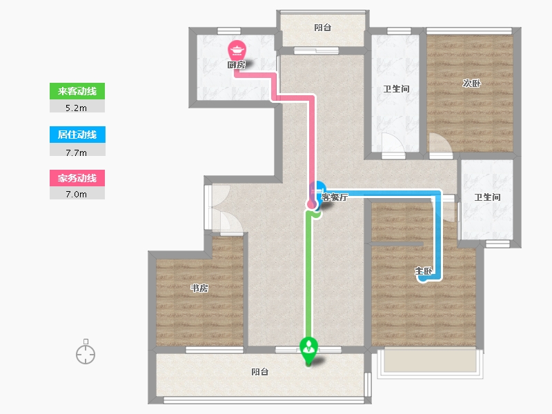 河南省-周口市-众恒华府-106.00-户型库-动静线