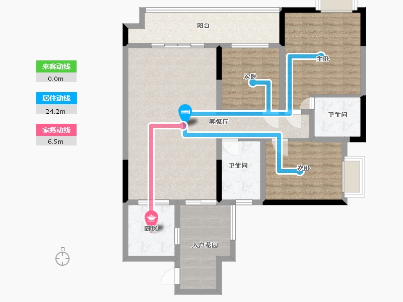 重庆-重庆市-川航佳园-98.00-户型库-动静线