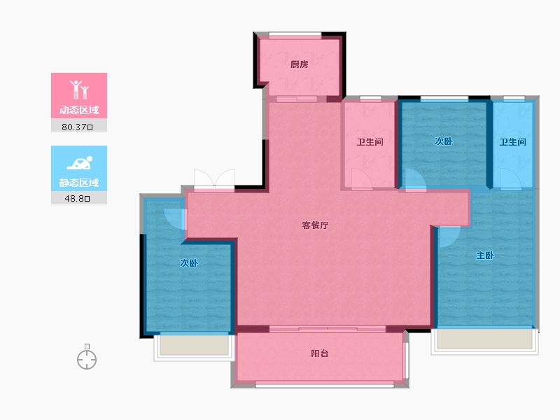 河南省-安阳市-建业通和府-107.00-户型库-动静分区