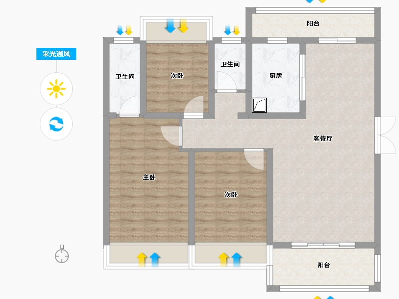 广东省-韶关市-源河汇景-98.16-户型库-采光通风