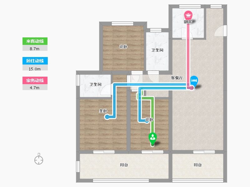 安徽省-阜阳市-华润华府-115.00-户型库-动静线