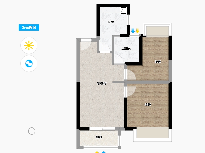 上海-上海市-迪家苑-50.00-户型库-采光通风