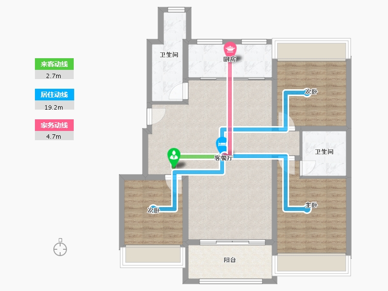 吉林省-通化市-长安城-115.00-户型库-动静线