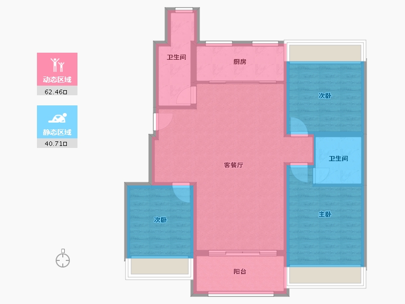 吉林省-通化市-长安城-115.00-户型库-动静分区