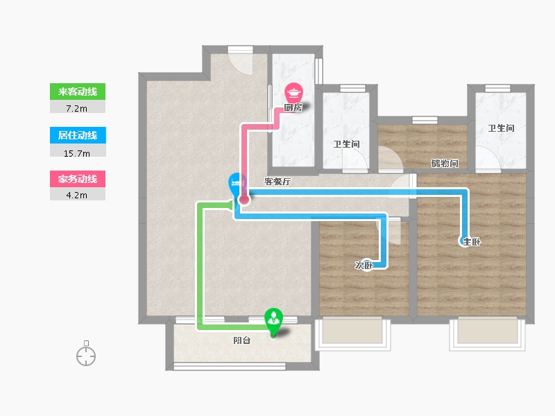 河南省-安阳市-建业桂园东府-89.00-户型库-动静线