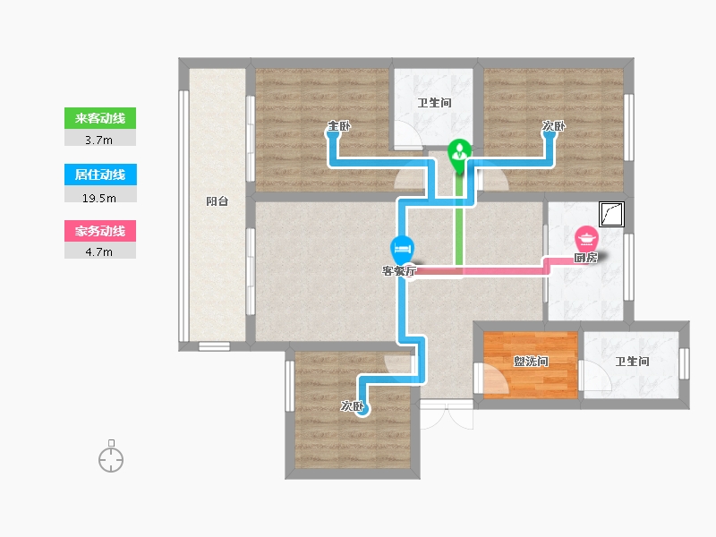 陕西省-宝鸡市-海澜湾-100.00-户型库-动静线