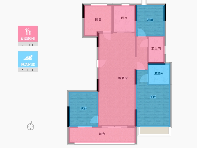 湖南省-长沙市-建发玖洲和玺-110.00-户型库-动静分区