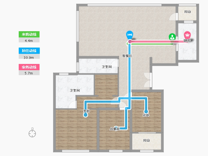 山东省-烟台市-万科·天琴湾-148.20-户型库-动静线