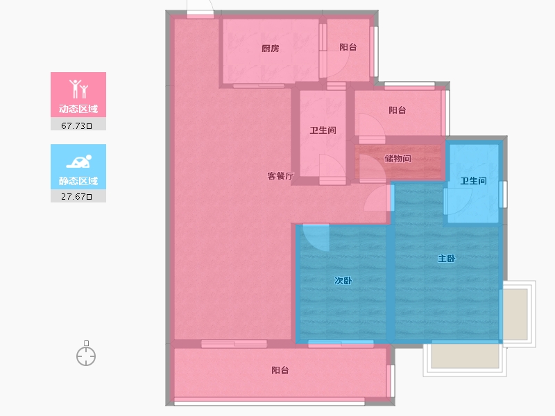 四川省-成都市-麓府大院-110.00-户型库-动静分区