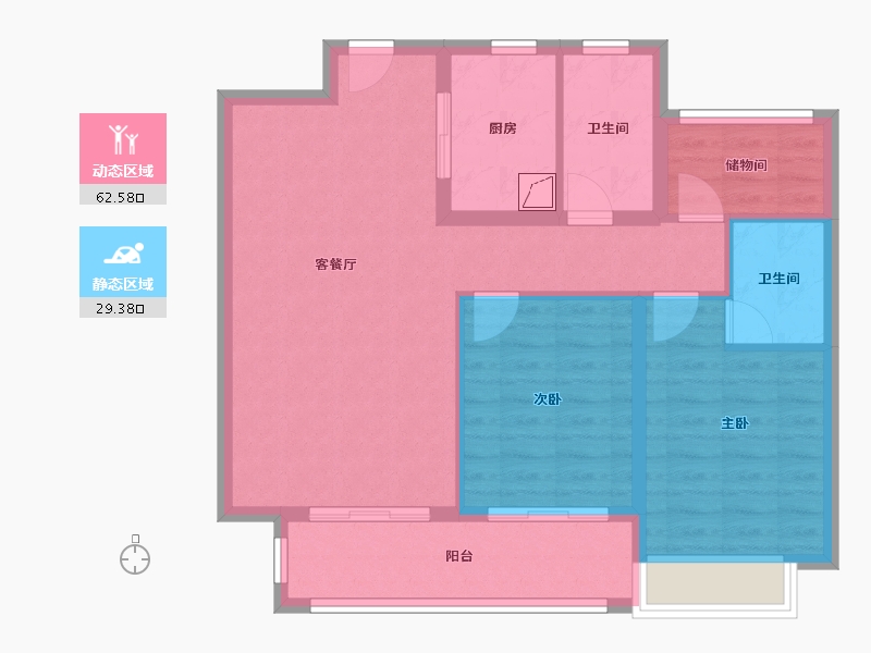 安徽省-亳州市-鼎吉万和府-82.34-户型库-动静分区