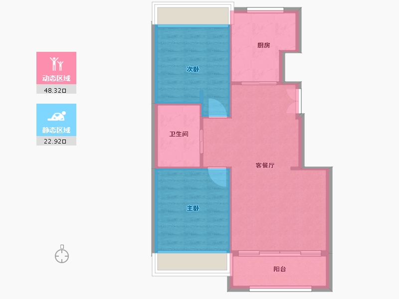 吉林省-通化市-长安城-89.00-户型库-动静分区