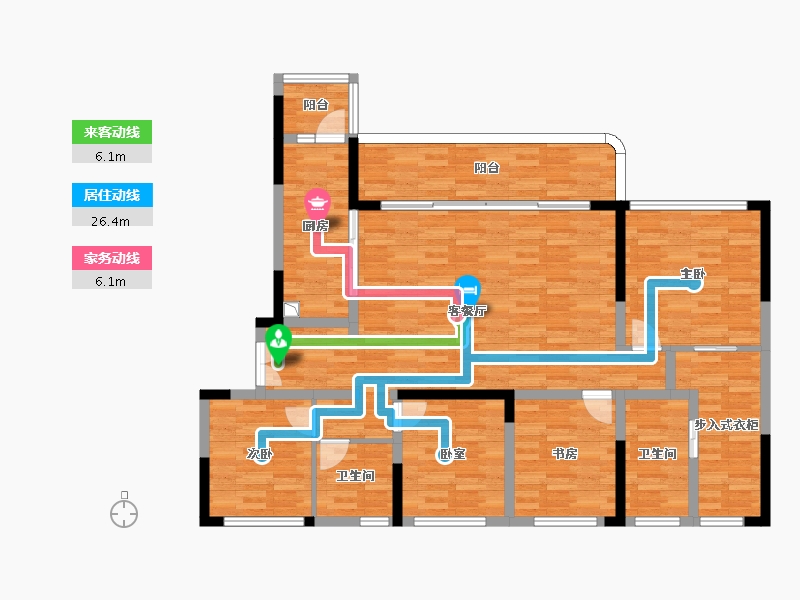 四川省-成都市-德商新希望国宾锦麟天玺-124.04-户型库-动静线