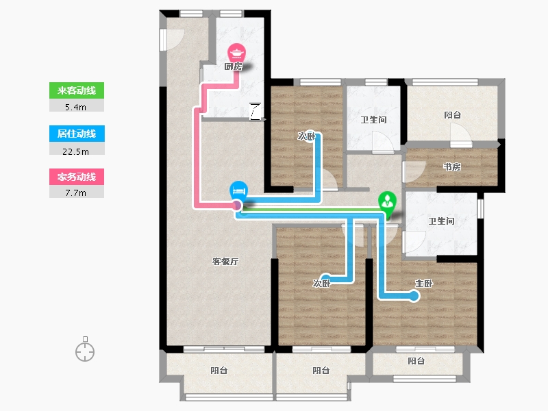 福建省-漳州市-国贸珑溪大观-122.00-户型库-动静线