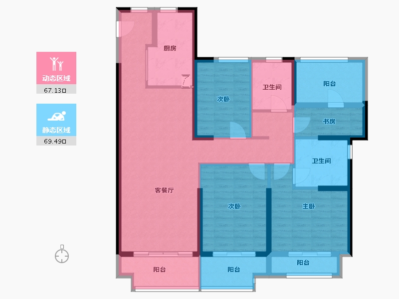 福建省-漳州市-国贸珑溪大观-122.00-户型库-动静分区