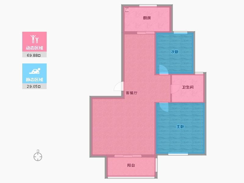 广东省-广州市-广州理享家公寓(知识城店)-88.87-户型库-动静分区