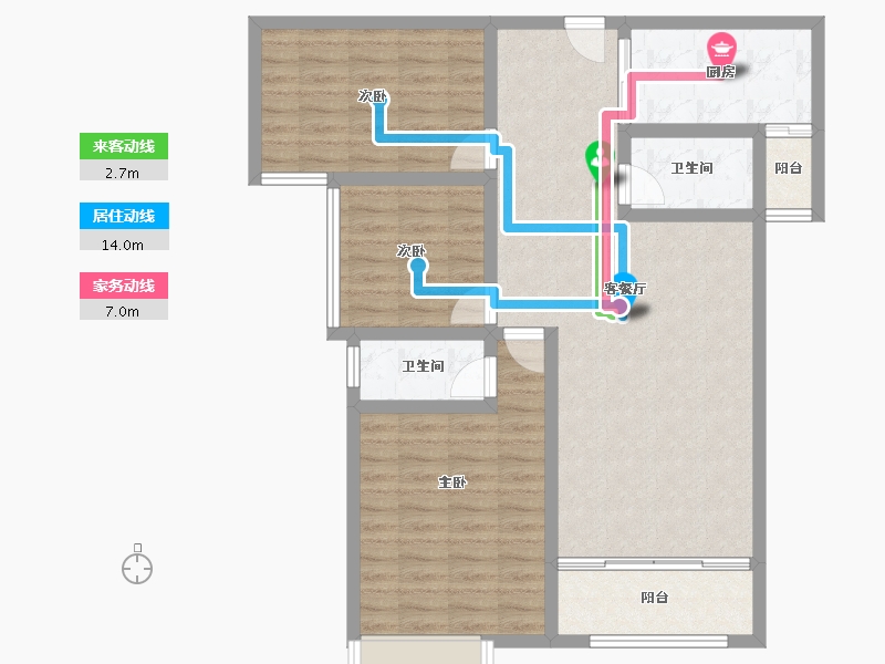 湖南省-怀化市-千鸿帝景-94.00-户型库-动静线