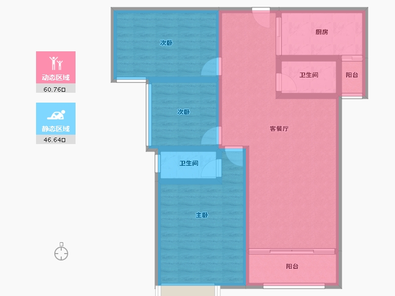 湖南省-怀化市-千鸿帝景-94.00-户型库-动静分区