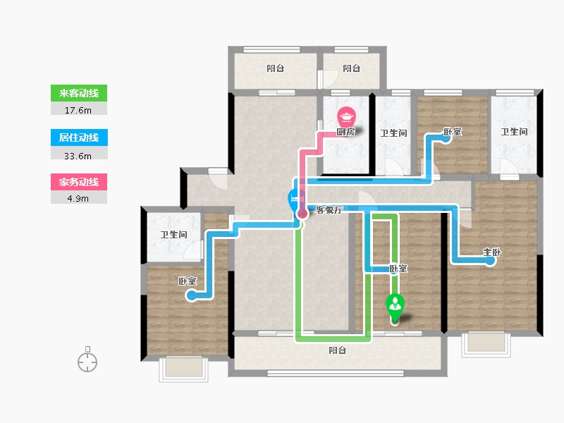 山东省-潍坊市-和園-152.00-户型库-动静线