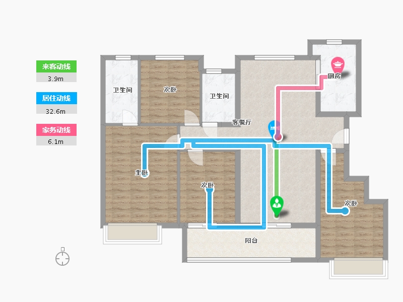 山东省-泰安市-五岳风华-120.09-户型库-动静线