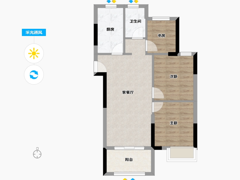 安徽省-宿州市-宿州院子北区-67.00-户型库-采光通风