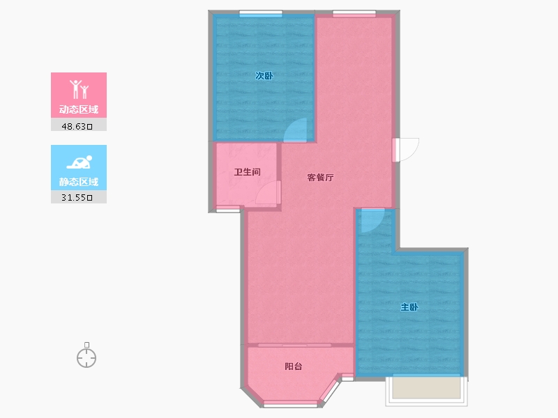 江苏省-南通市-启东城东花园-78.00-户型库-动静分区