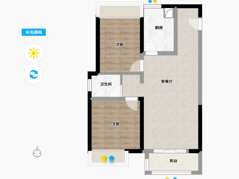 上海-上海市-迪家苑-60.00-户型库-采光通风