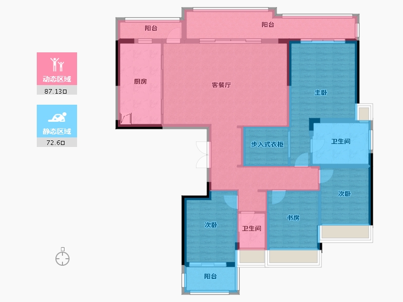 四川省-成都市-万科·公园-5号-147.00-户型库-动静分区