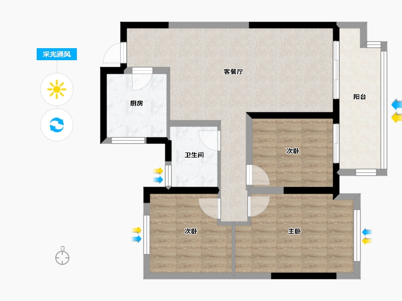 河南省-周口市-建业世和府-2期-80.00-户型库-采光通风