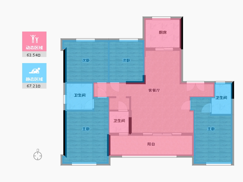 福建省-福州市-滨海壹号院-118.00-户型库-动静分区