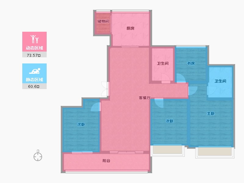 浙江省-嘉兴市-星谷-120.00-户型库-动静分区