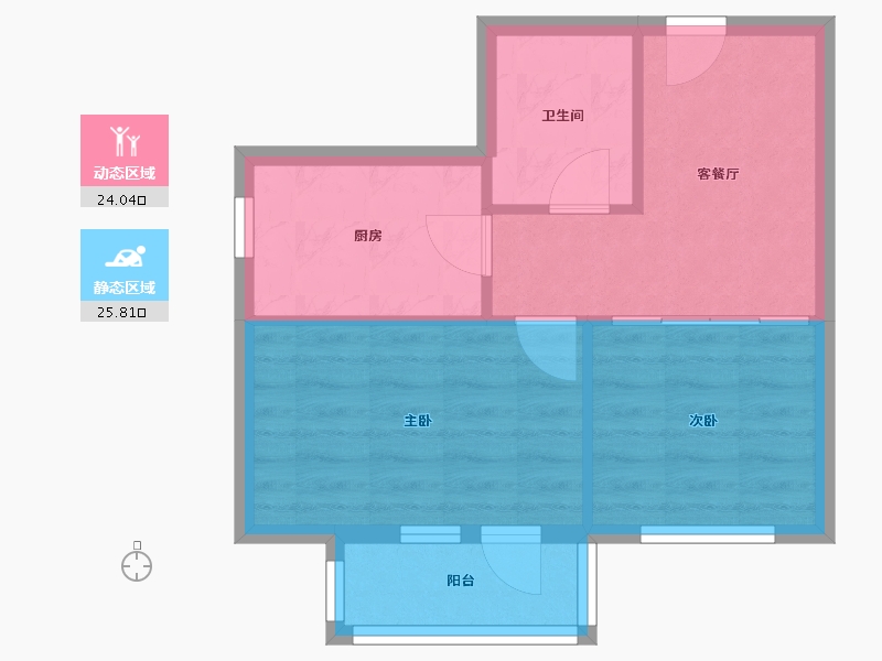 北京-北京市-芳城园一区-45.00-户型库-动静分区